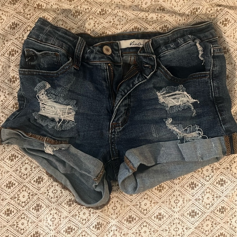 KanCan - Distressed Denim Shorts - Size 3 or 25